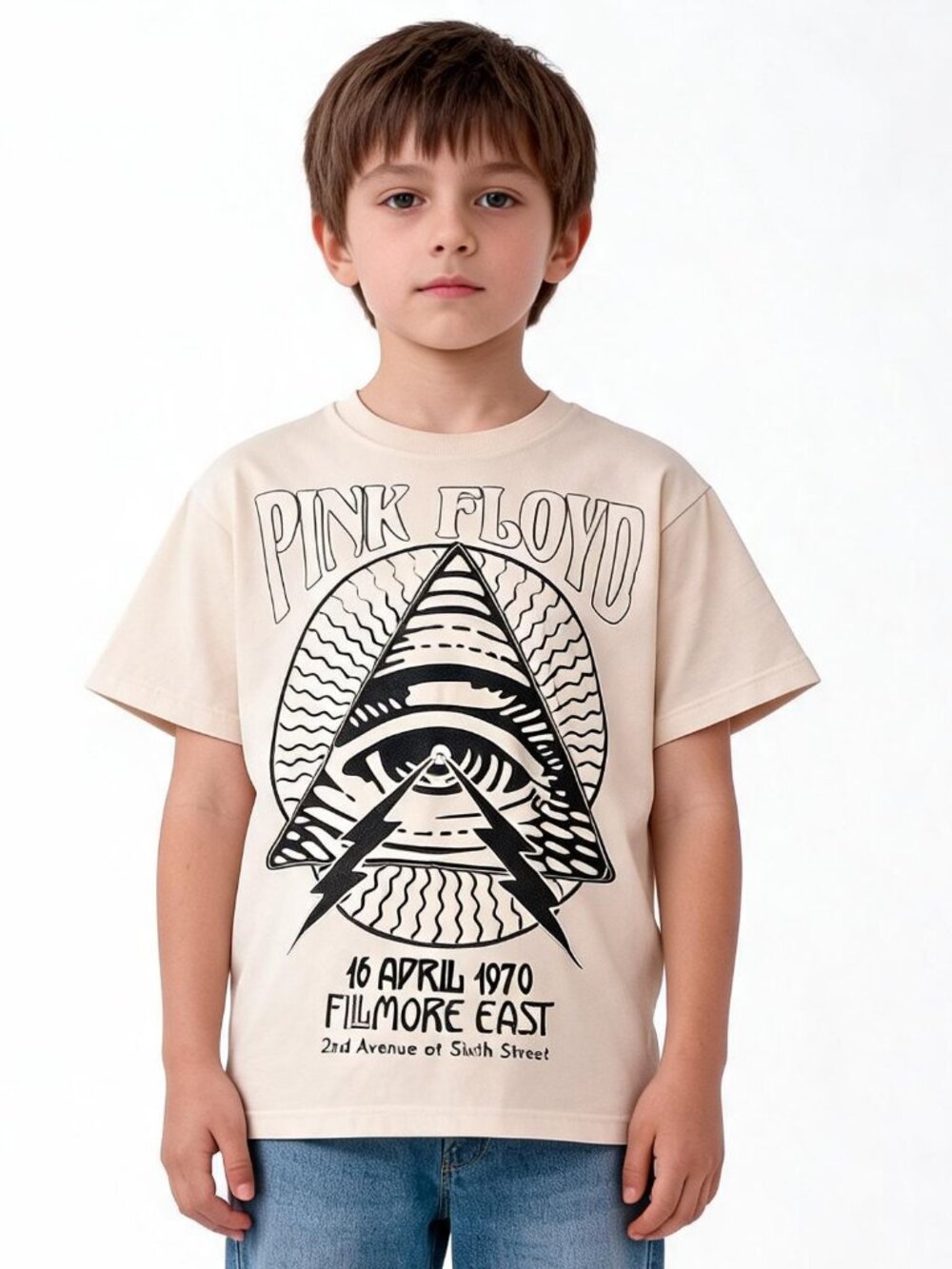 Pink Floyd boys off white graphic band tee shirt size M 8